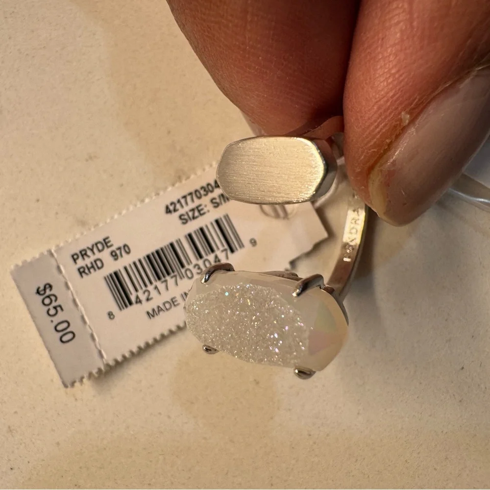🎉LAST CHANCE🎉 KENDRA SCOTT Pryde Ring Rose Gold/Iridescent Drusy‎
